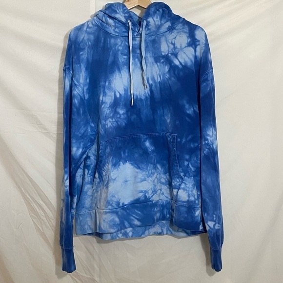 Le 31 Par Simon blue Tie  dye faded hoodie sweater - Picture 2 of 7